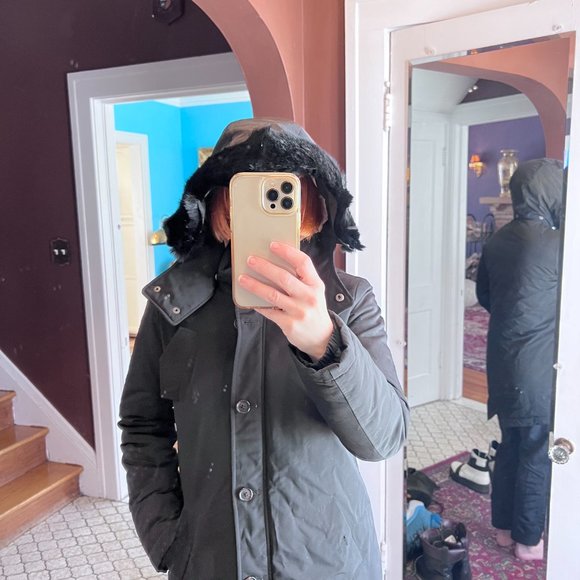 Brooks Brothers Winter Coat with Rabbit Fur Trim Size 4 - Picture 7 of 11